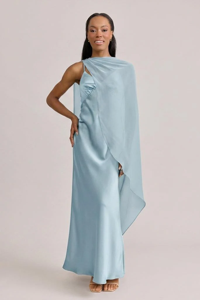 Chiffon Asymmetrical Shawl | Made To Order - Image 40