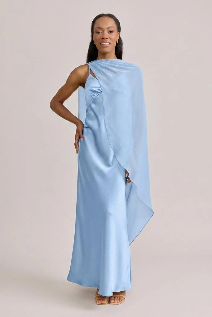 Chiffon Asymmetrical Shawl | Made To Order - Image 44