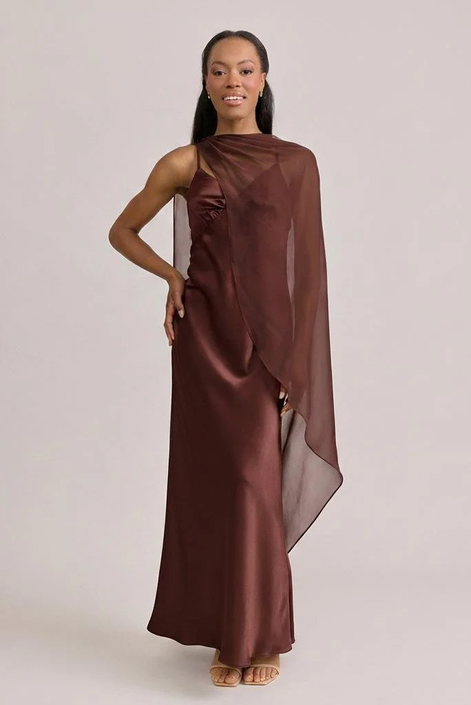 Chiffon Asymmetrical Shawl | Made To Order - Image 46