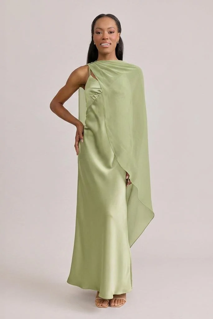 Chiffon Asymmetrical Shawl | Made To Order - Image 52