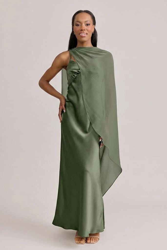 Chiffon Asymmetrical Shawl | Made To Order - Image 56