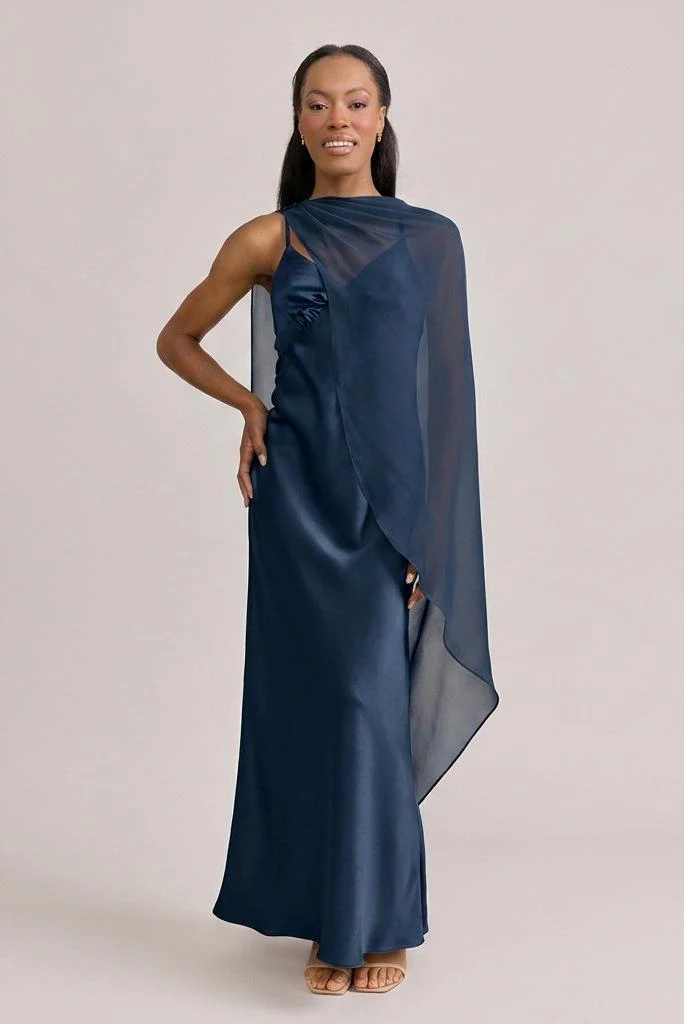 Chiffon Asymmetrical Shawl | Made To Order - Image 58