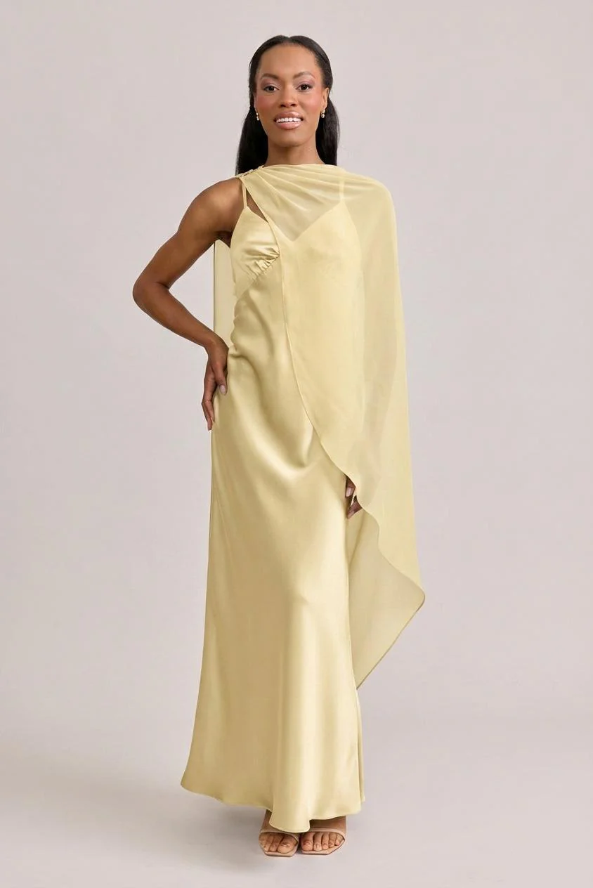 Chiffon Asymmetrical Shawl | Made To Order - Image 60