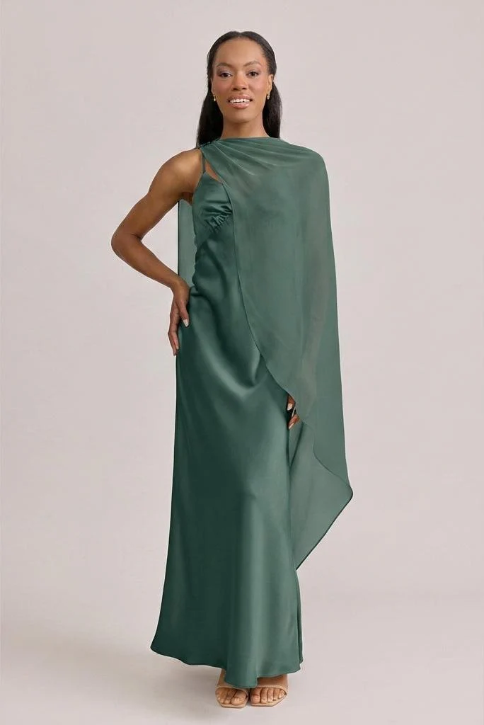 Chiffon Asymmetrical Shawl | Made To Order - Image 67