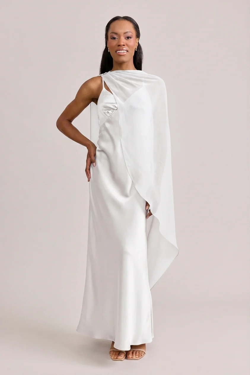 Chiffon Asymmetrical Shawl | Made To Order - Image 83