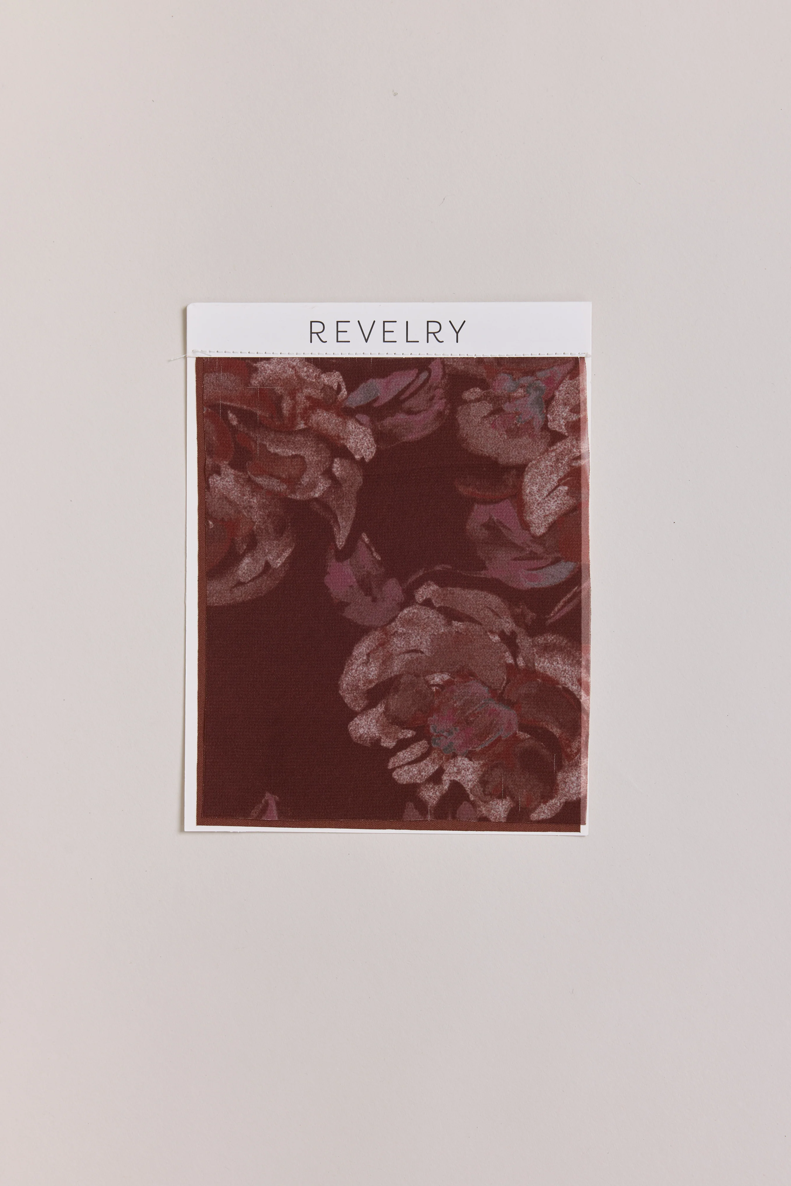 Chiffon Floral Print Mega Swatch | Ready To Ship | Mahogany Blooms