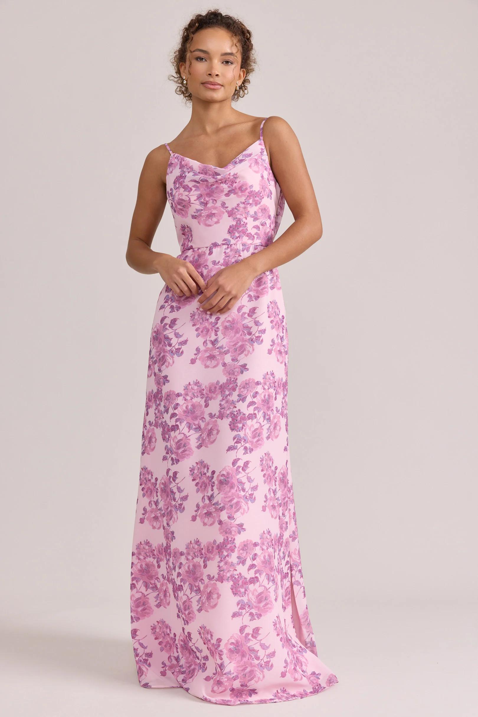 Chiffon Floral Print Mega Swatch | Ready To Ship | Perfect Pink Blossom - Image 2