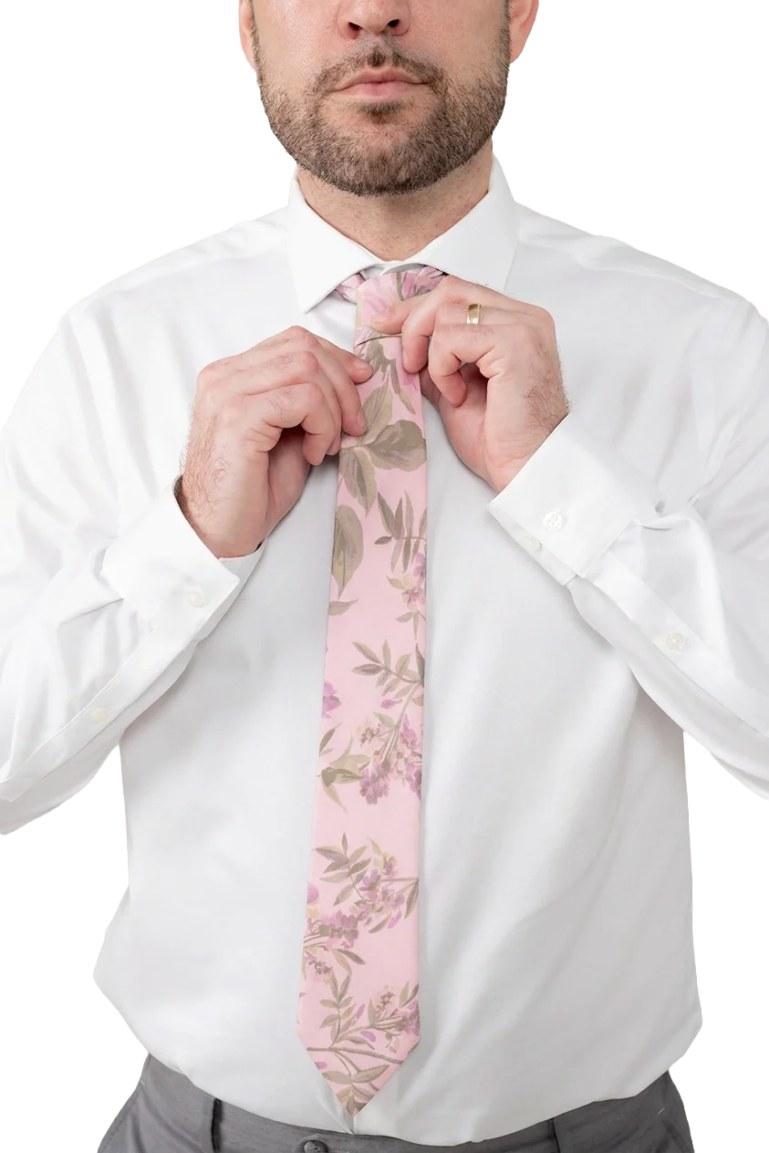 Chiffon Floral Print Tie | Made To Order - Image 59