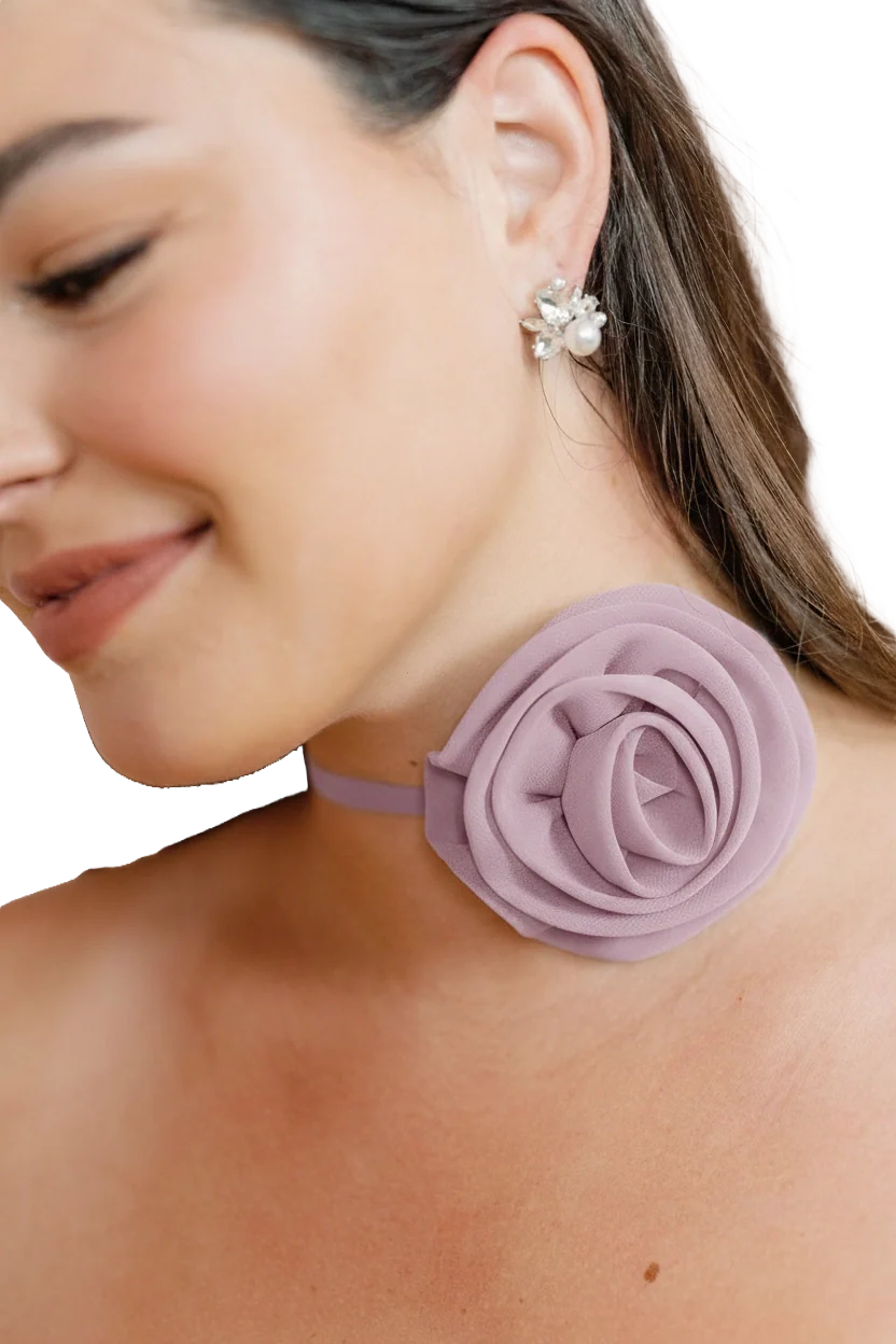 Chiffon Rose Neck Tie | Made To Order - Image 102