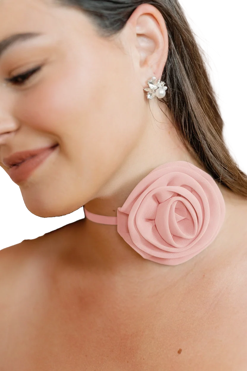 Chiffon Rose Neck Tie | Made To Order - Image 104