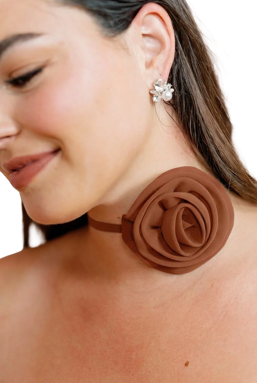 Chiffon Rose Neck Tie | Made To Order - Image 107