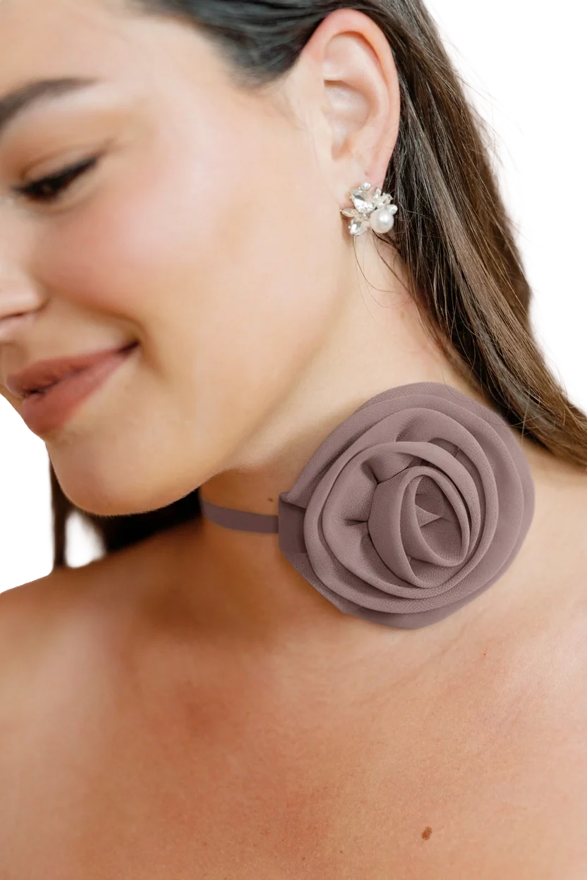 Chiffon Rose Neck Tie | Made To Order - Image 113