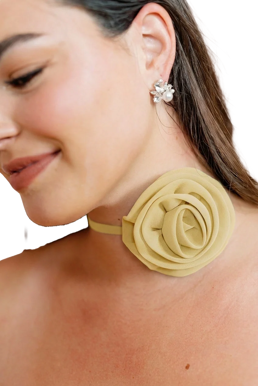 Chiffon Rose Neck Tie | Made To Order - Image 114