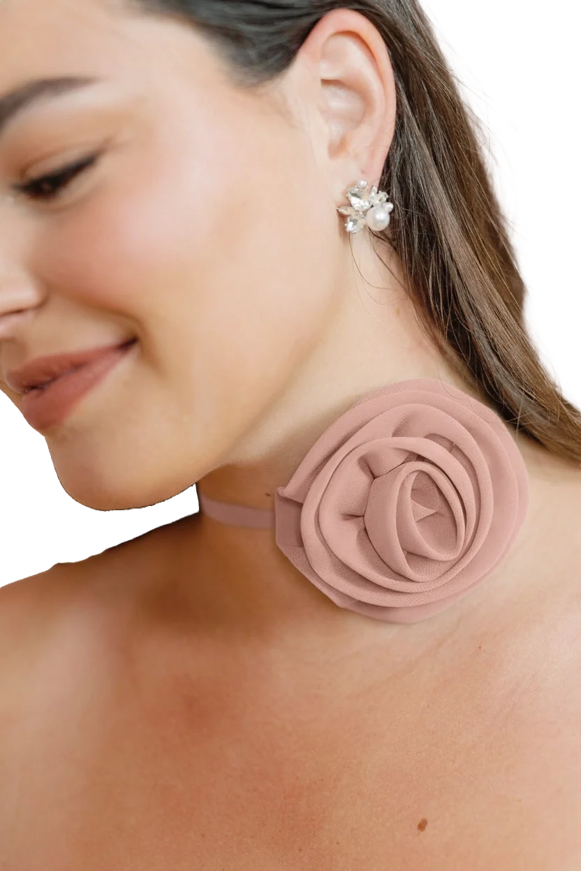Chiffon Rose Neck Tie | Made To Order - Image 74