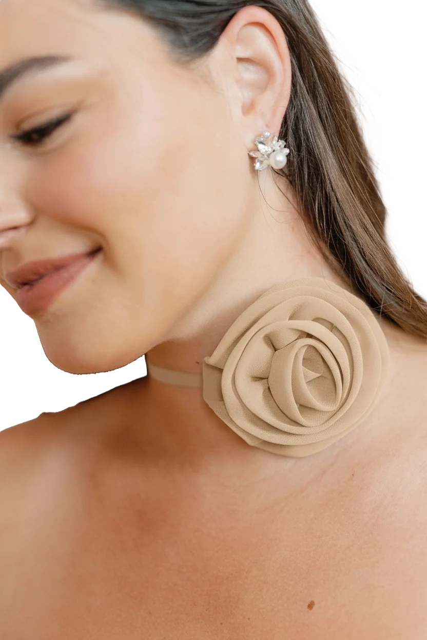 Chiffon Rose Neck Tie | Made To Order - Image 76