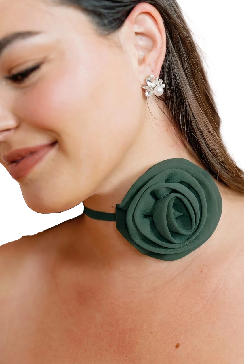 Chiffon Rose Neck Tie | Made To Order - Image 78
