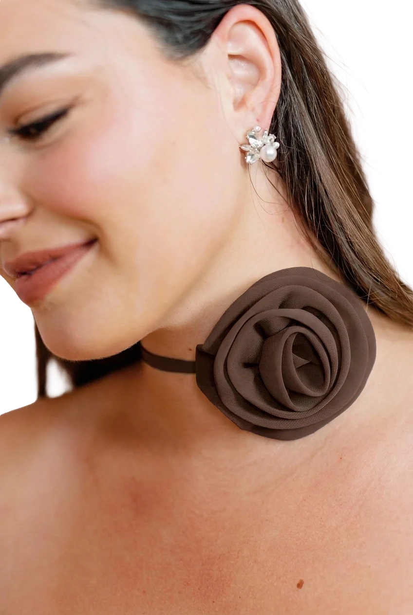 Chiffon Rose Neck Tie | Made To Order - Image 83