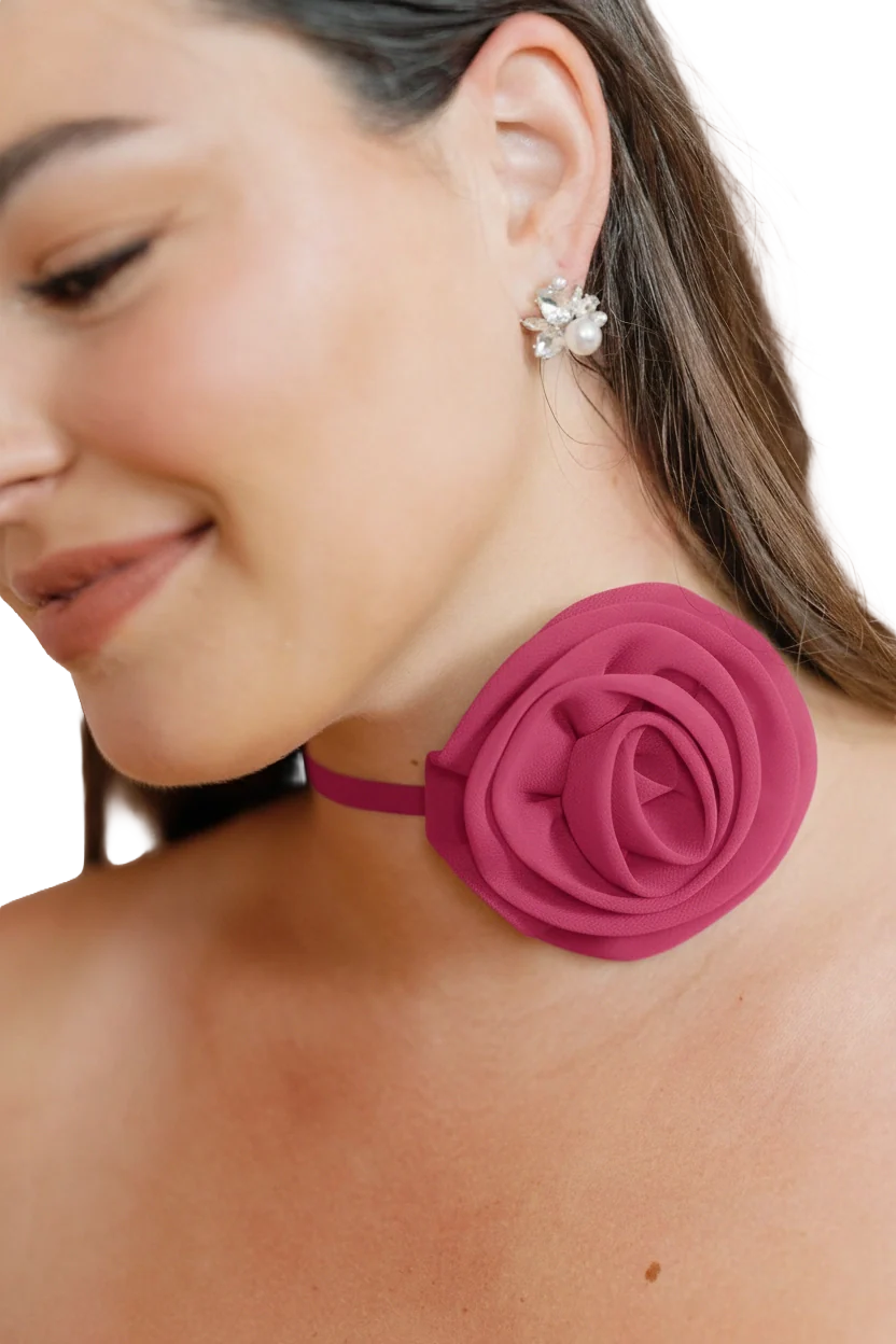 Chiffon Rose Neck Tie | Made To Order - Image 87