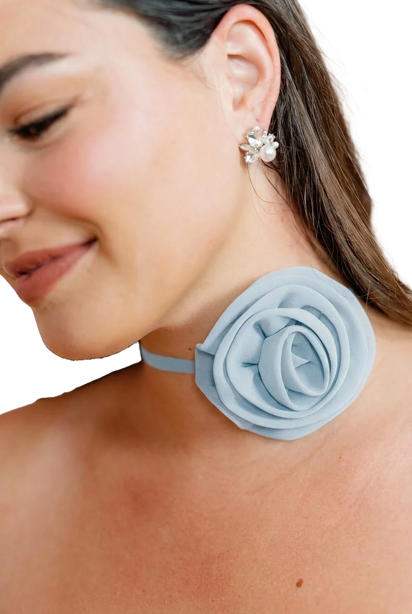 Chiffon Rose Neck Tie | Made To Order - Image 89