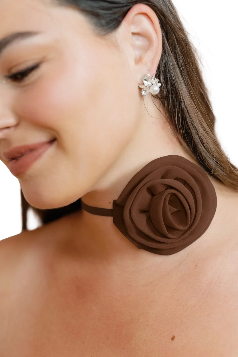 Chiffon Rose Neck Tie | Made To Order - Image 91