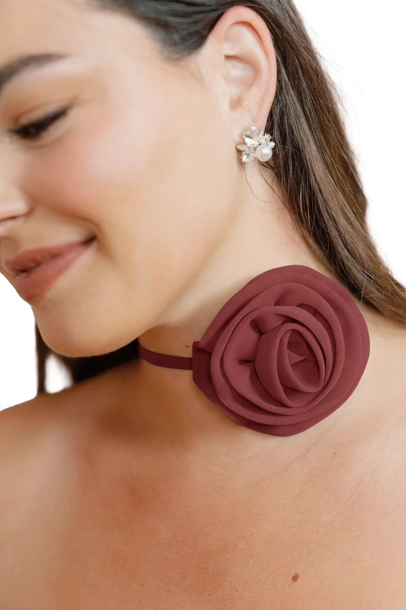 Chiffon Rose Neck Tie | Made To Order - Image 93