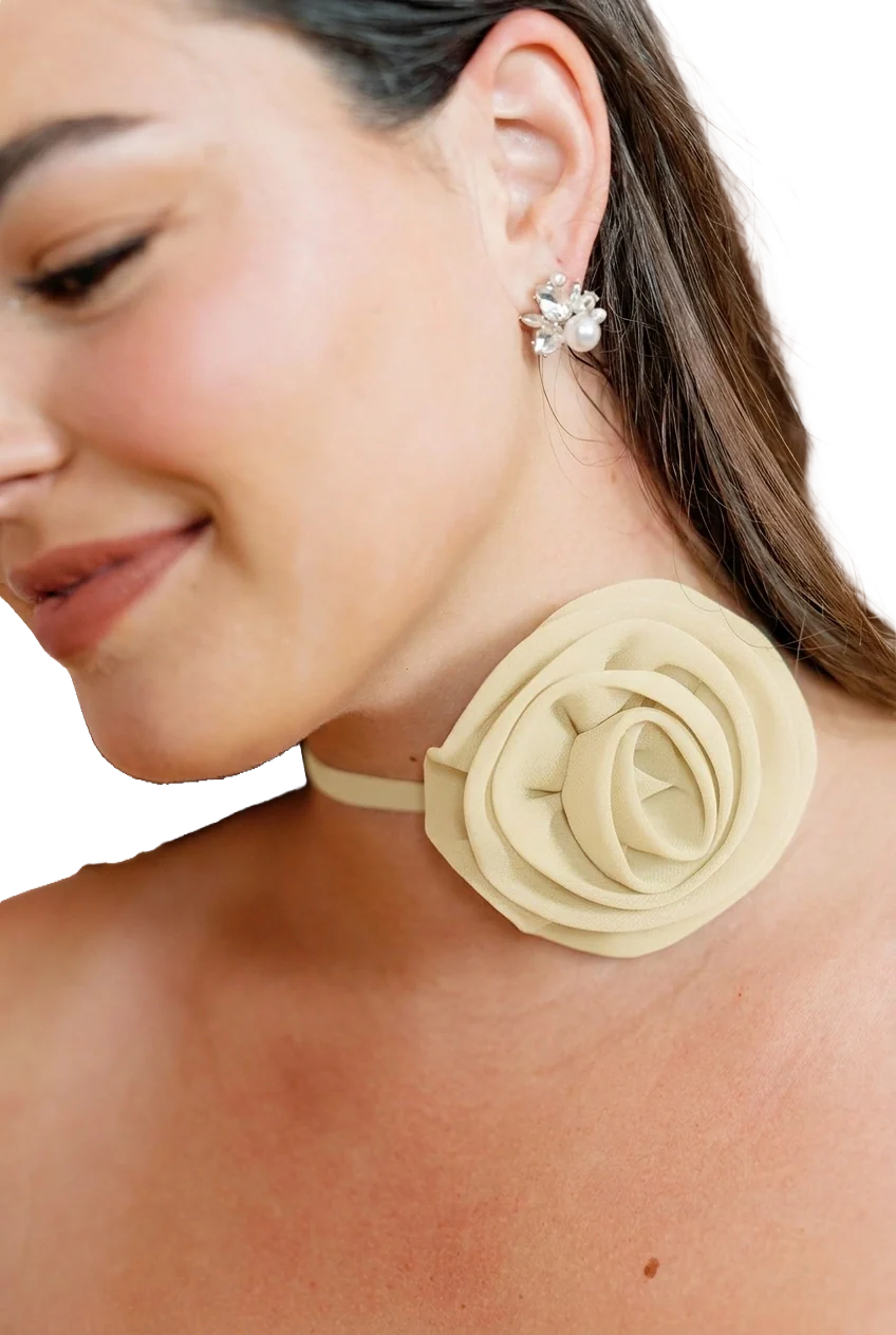 Chiffon Rose Neck Tie | Made To Order - Image 98