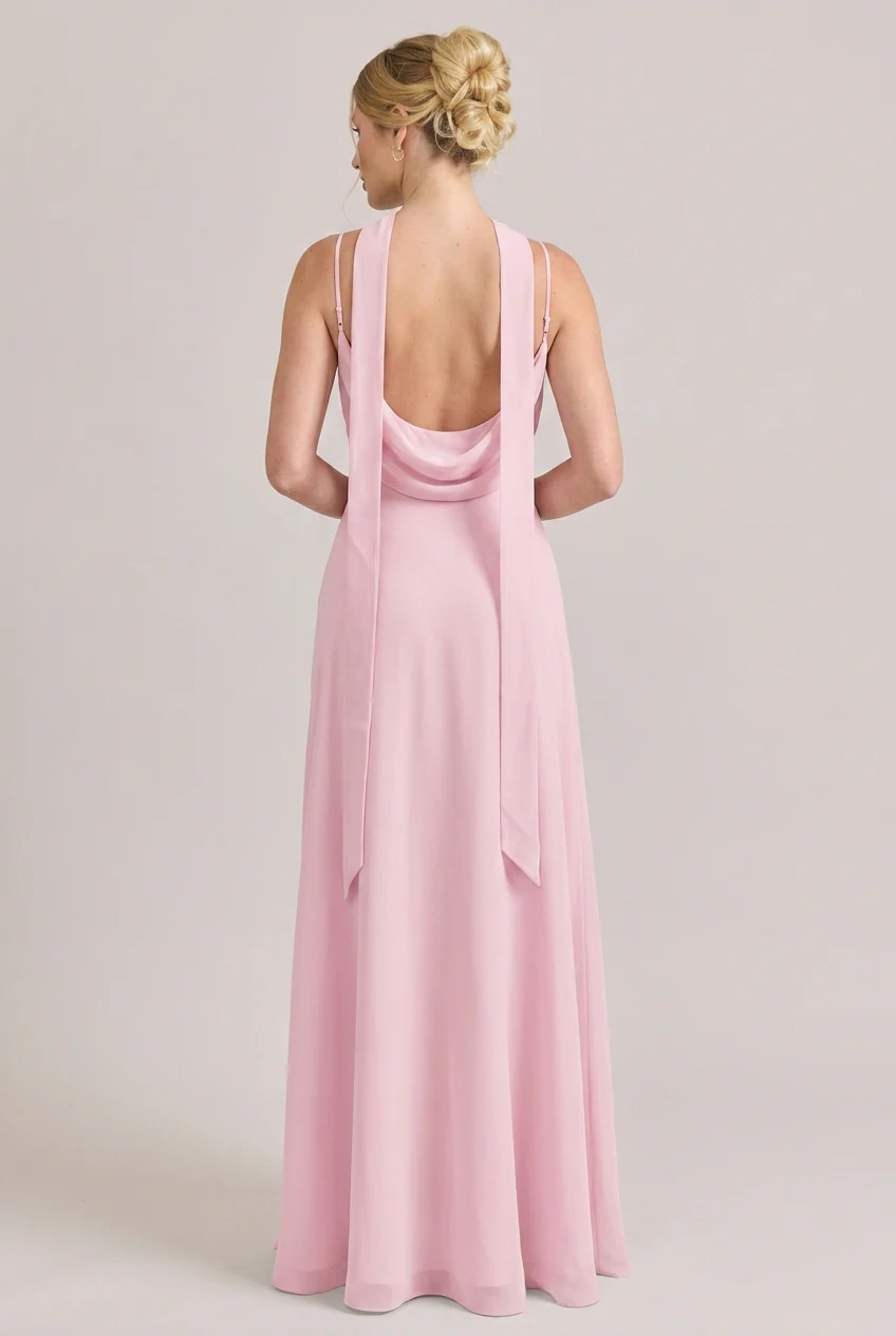 Chiffon Skinny Scarf | Ready To Ship | Perfect Pink - Image 2