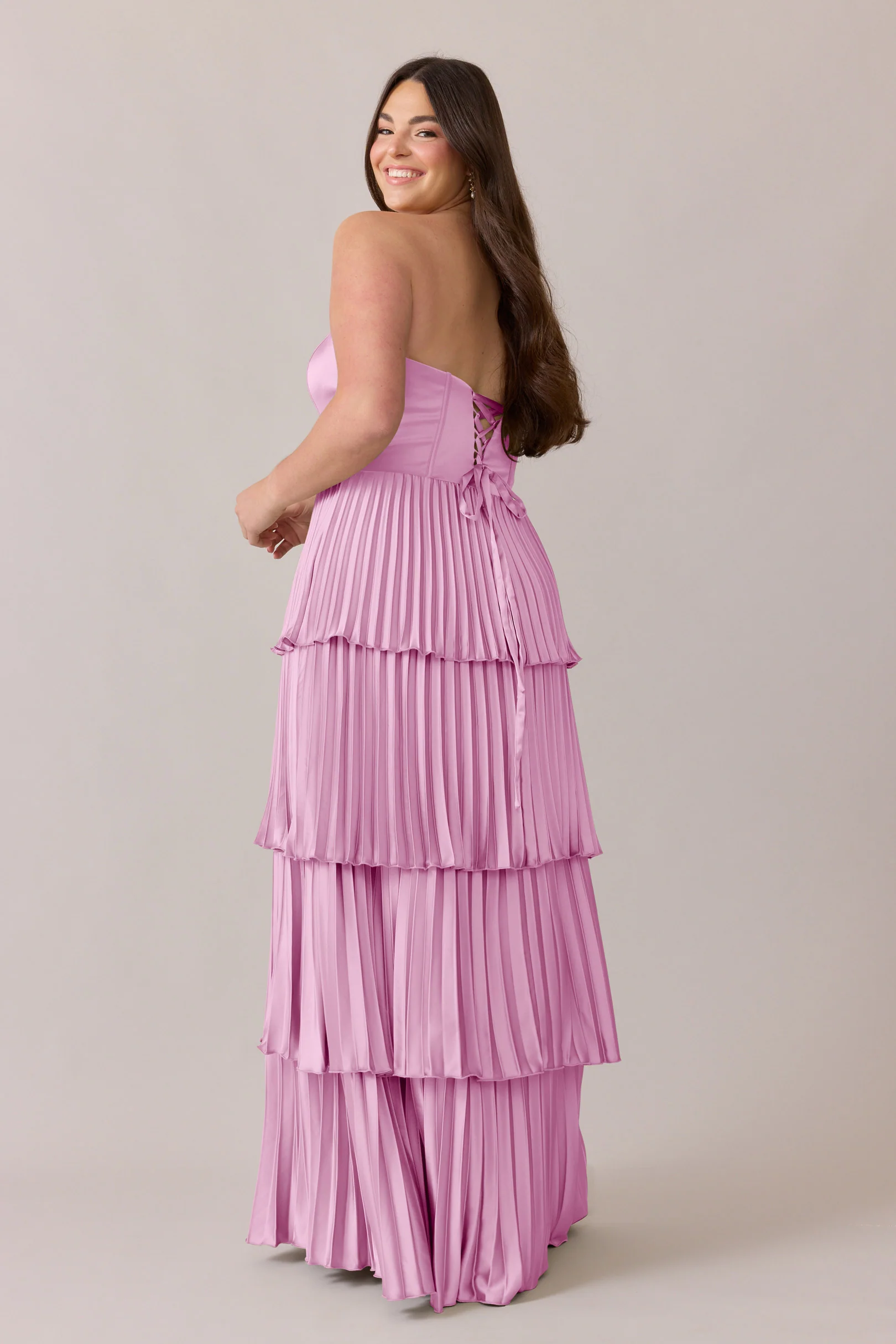 Collins Satin Pleated Dress | Made To Order - Image 31