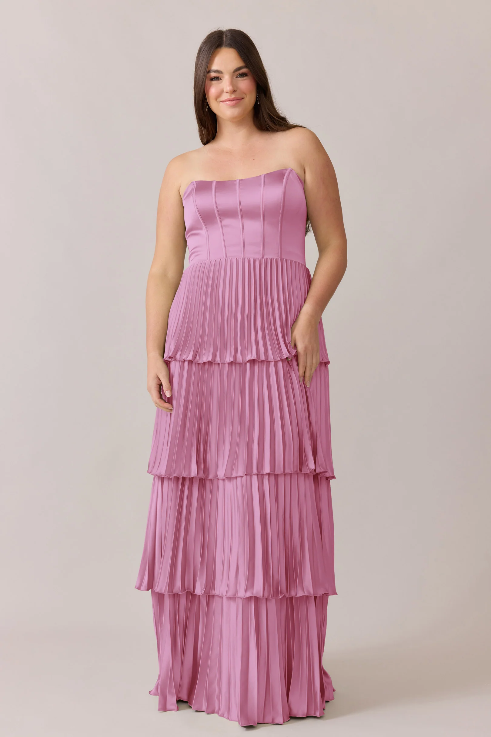 Collins Satin Pleated Dress | Made To Order - Image 46