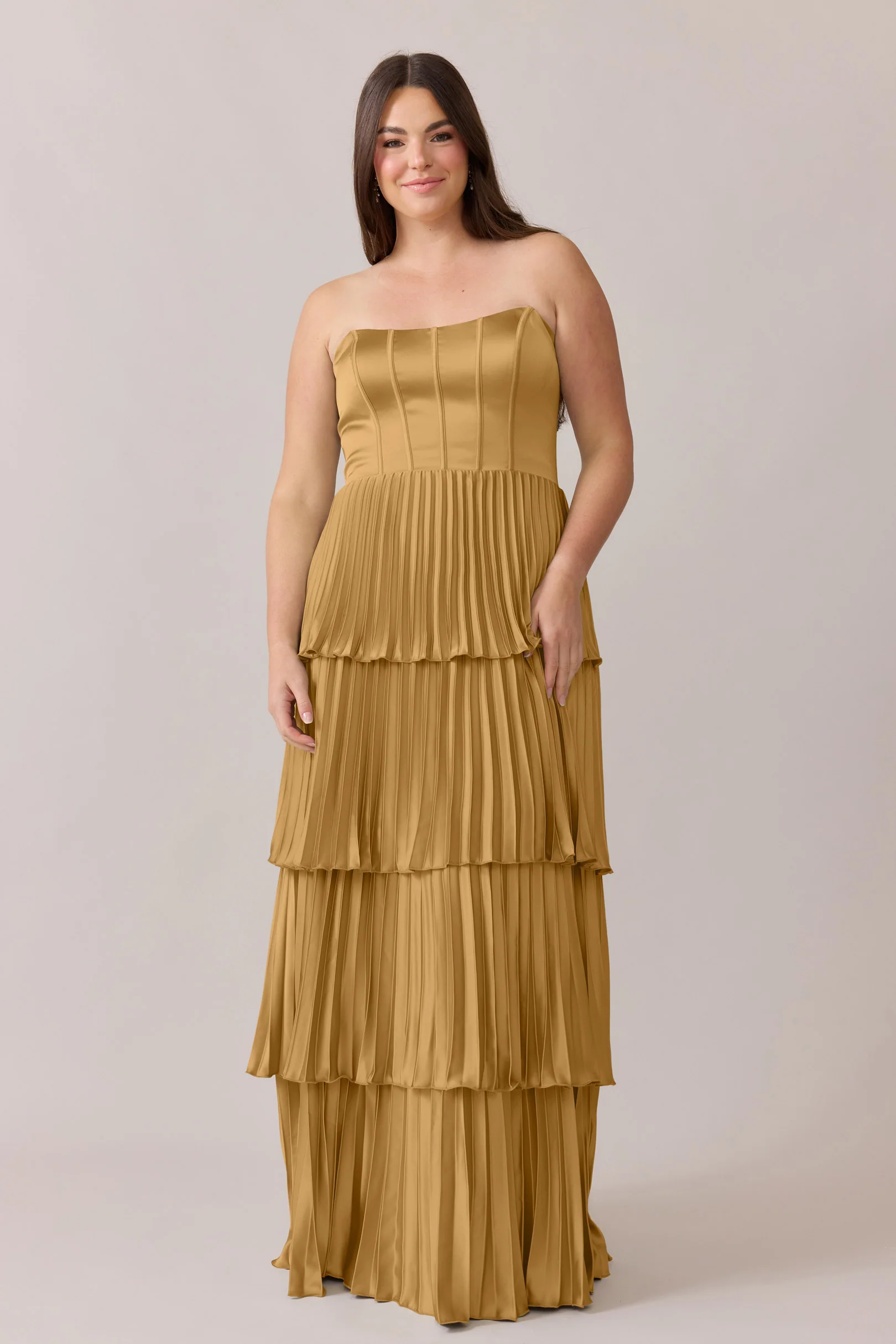 Collins Satin Pleated Dress | Made To Order - Image 61