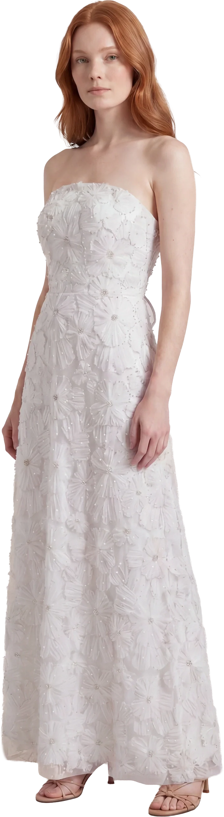 Darcy Beaded Floral Dress | Ready To Ship | White - Image 4