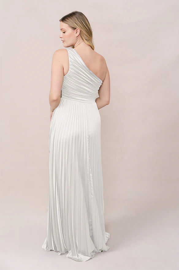 Declan Satin Pleated Dress | Made To Order - Image 103