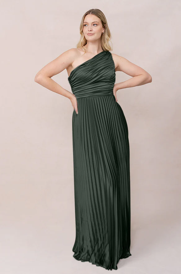 Declan Satin Pleated Dress | Made To Order - Image 26