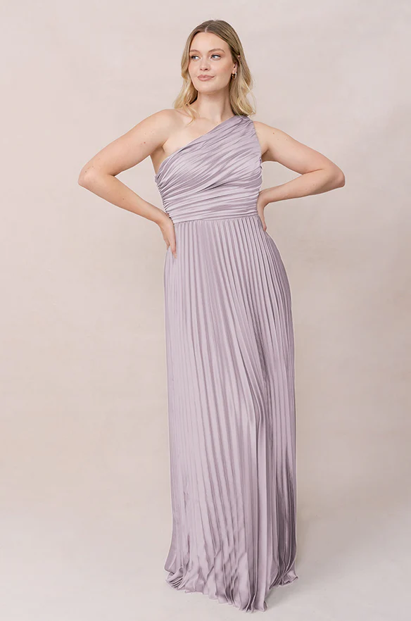 Declan Satin Pleated Dress | Made To Order - Image 52
