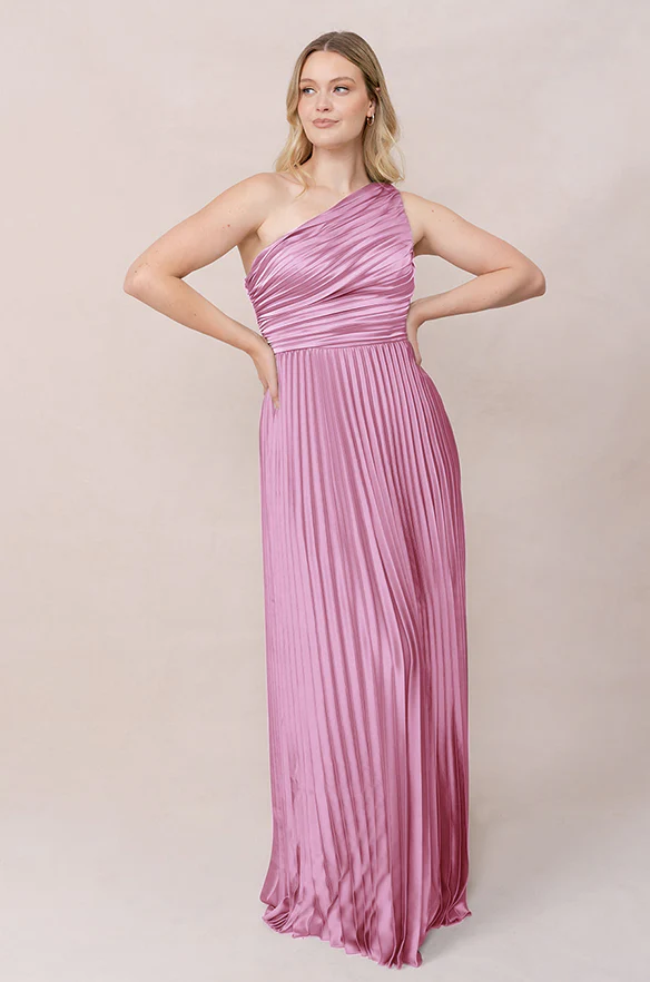 Declan Satin Pleated Dress | Made To Order - Image 58