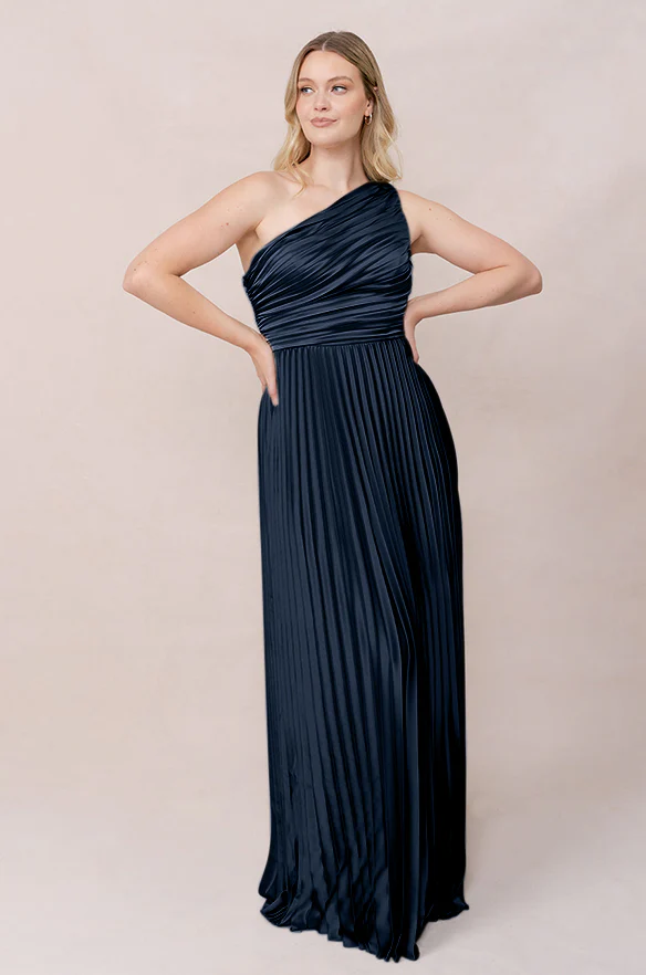 Declan Satin Pleated Dress | Made To Order - Image 72
