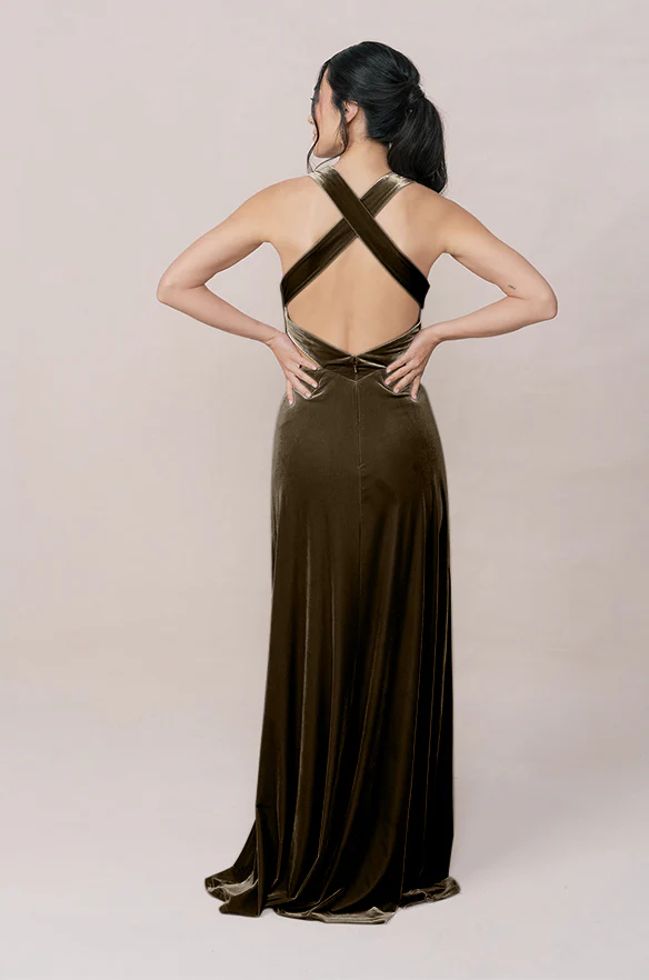 Dylan Velvet Dress | Made To Order - Image 43