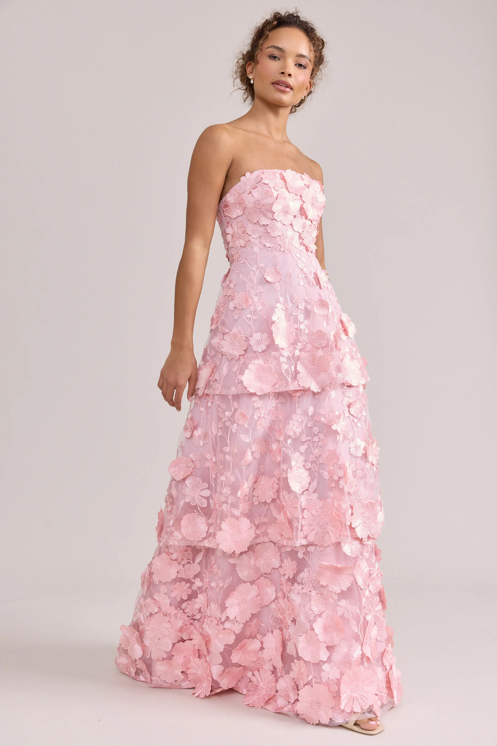 Flora Appliqué Dress | Ready To Ship | Pink - Image 5