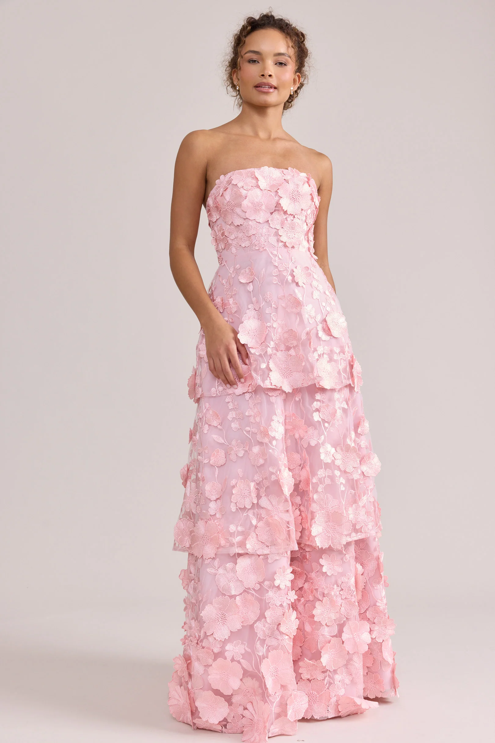 Flora Appliqué Dress | Ready To Ship | Pink - Image 6