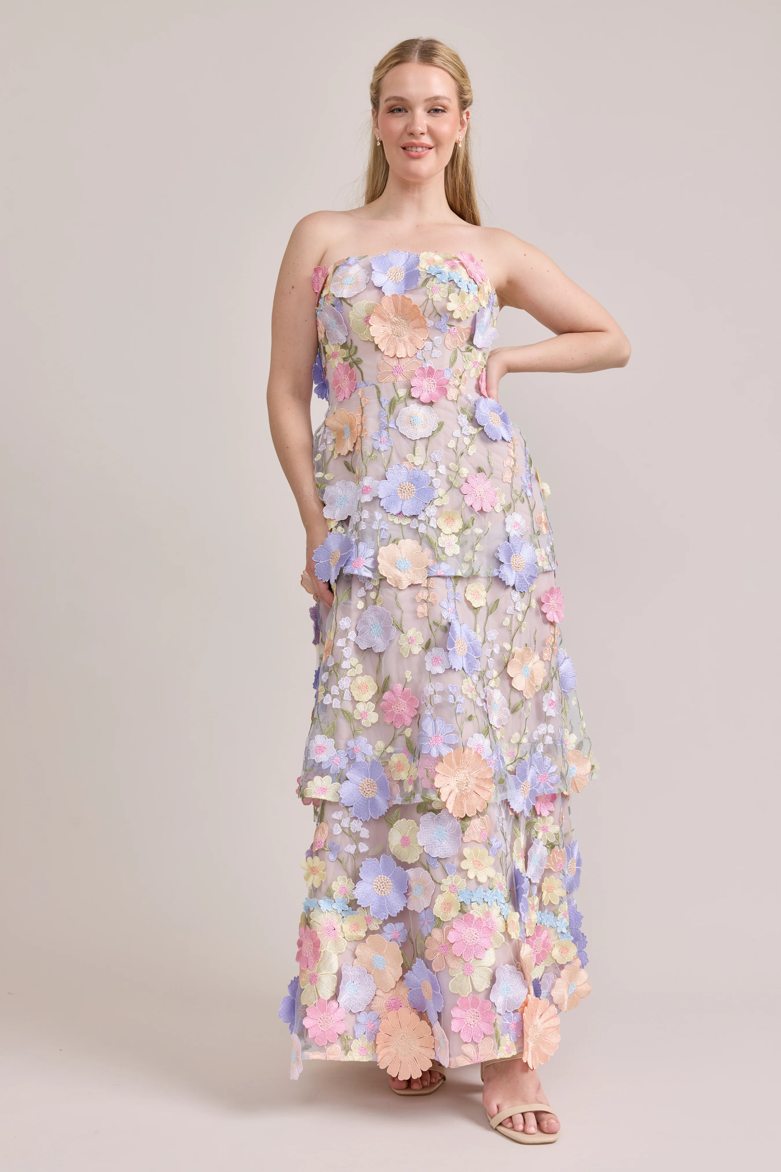 Flora Appliqué Dress | Ready To Ship | Pastel Multi - Image 6