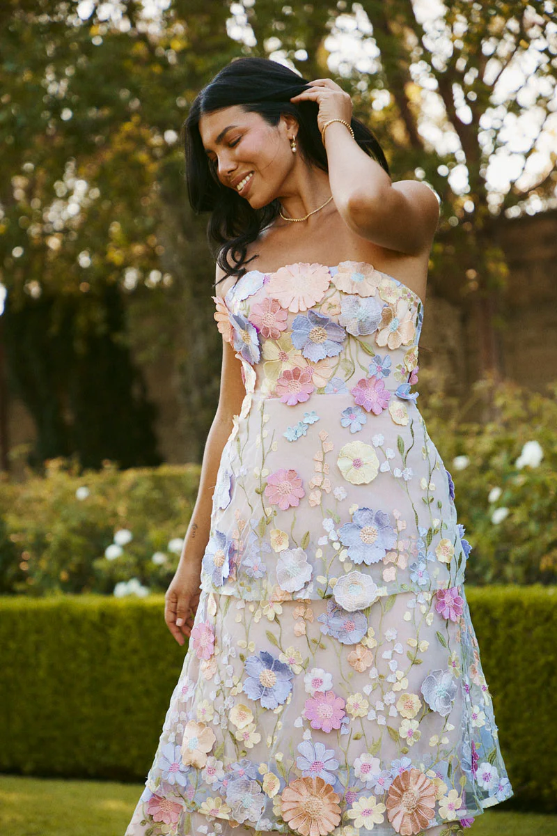 Flora Appliqué Dress | Ready To Ship | Pastel Multi - Image 9