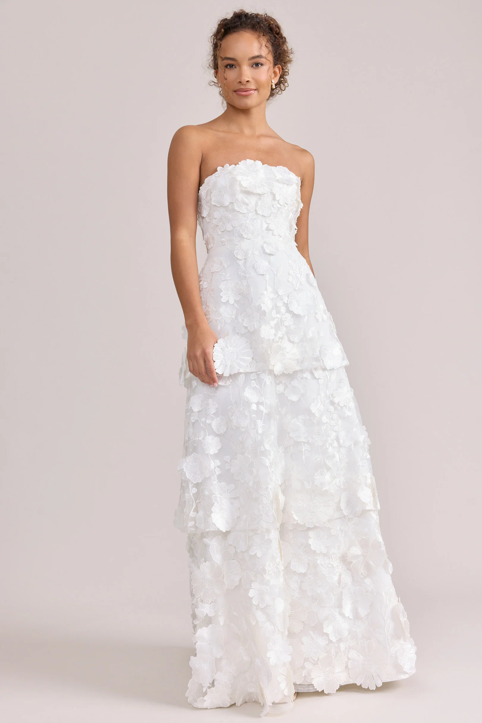 Flora Appliqué Dress | Ready To Ship | White