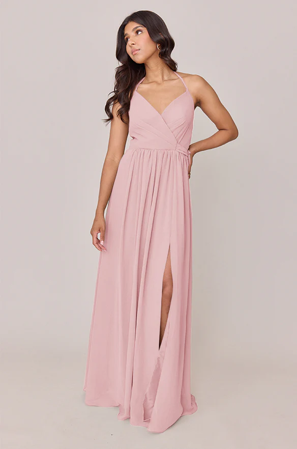 Hannah Chiffon Faux Wrap Dress | Made To Order - Image 79