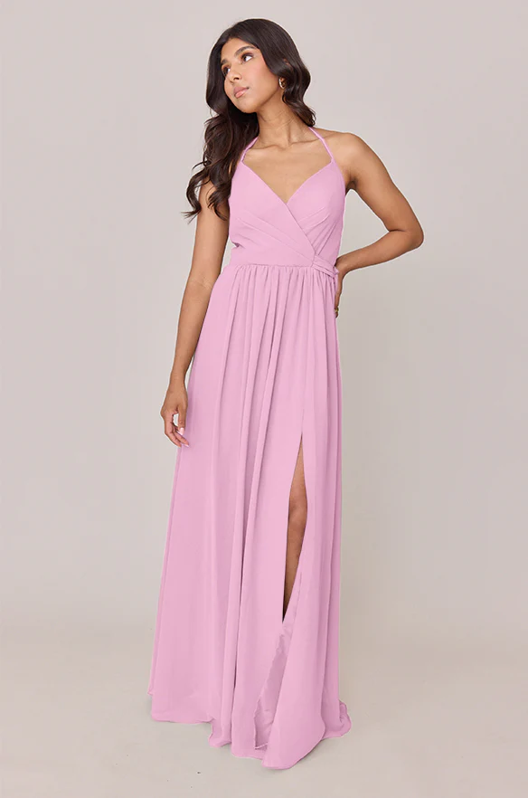 Hannah Chiffon Faux Wrap Dress | Made To Order - Image 99