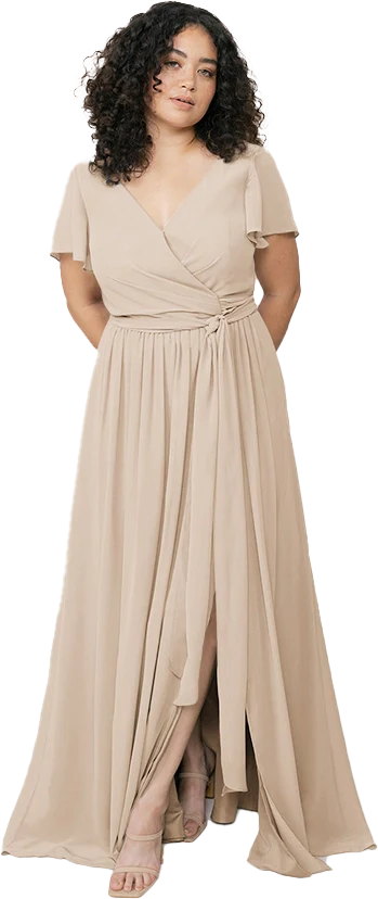 Harper Chiffon Faux Wrap Dress | Made To Order - Image 107
