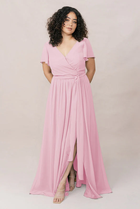 Harper Chiffon Faux Wrap Dress | Made To Order - Image 150