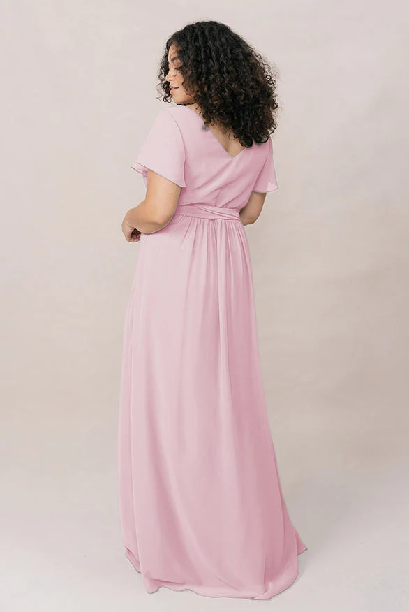 Harper Chiffon Faux Wrap Dress | Made To Order - Image 151