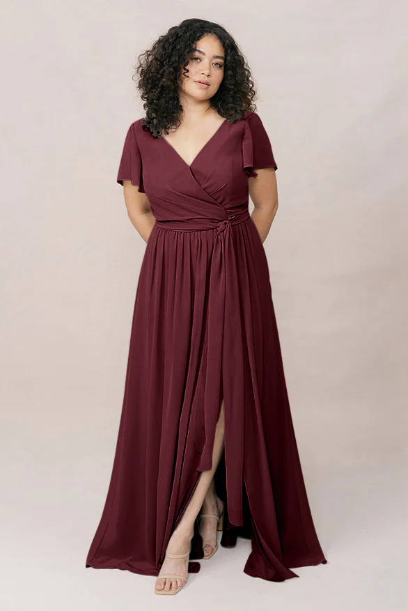 Harper Chiffon Faux Wrap Dress | Made To Order - Image 19