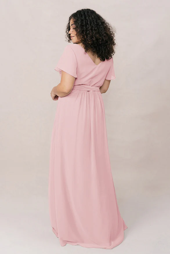 Harper Chiffon Faux Wrap Dress | Made To Order - Image 40