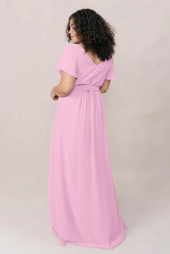 Harper Chiffon Faux Wrap Dress | Made To Order - Image 58